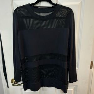 Black mesh Alo top